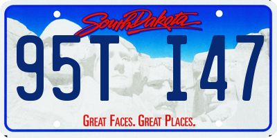 SD license plate 95TI47