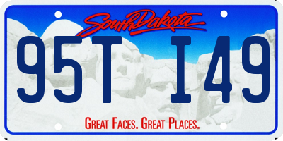 SD license plate 95TI49