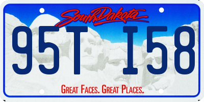 SD license plate 95TI58