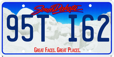 SD license plate 95TI62