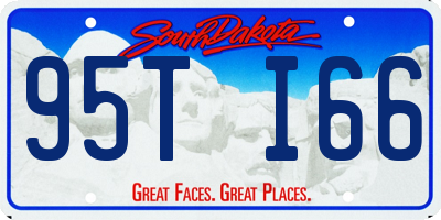 SD license plate 95TI66