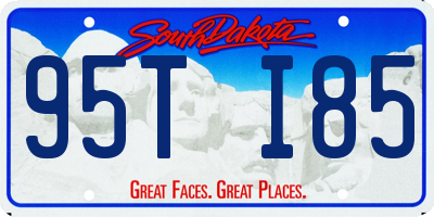 SD license plate 95TI85