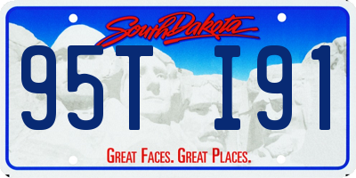 SD license plate 95TI91