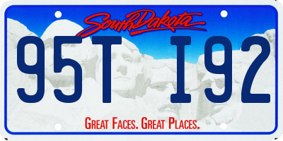 SD license plate 95TI92