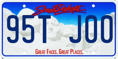 SD license plate 95TJ00