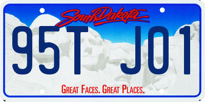 SD license plate 95TJ01