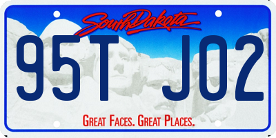 SD license plate 95TJ02