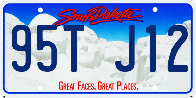 SD license plate 95TJ12