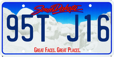 SD license plate 95TJ16