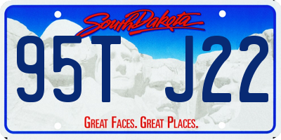 SD license plate 95TJ22