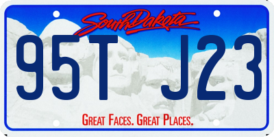 SD license plate 95TJ23