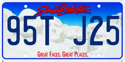 SD license plate 95TJ25