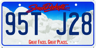 SD license plate 95TJ28