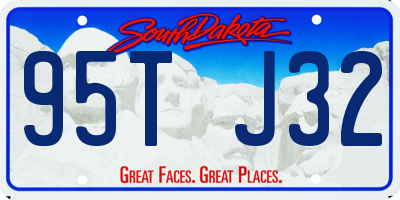 SD license plate 95TJ32