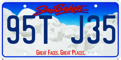 SD license plate 95TJ35