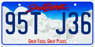 SD license plate 95TJ36