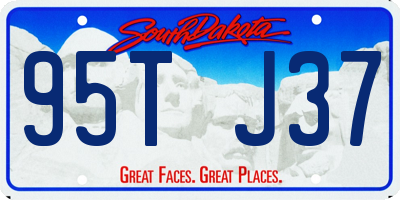 SD license plate 95TJ37