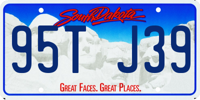 SD license plate 95TJ39