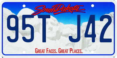 SD license plate 95TJ42