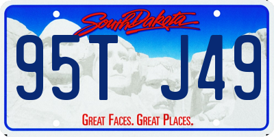 SD license plate 95TJ49