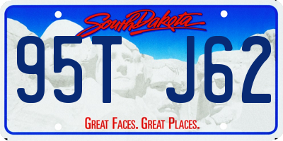 SD license plate 95TJ62