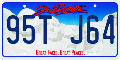 SD license plate 95TJ64