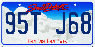 SD license plate 95TJ68