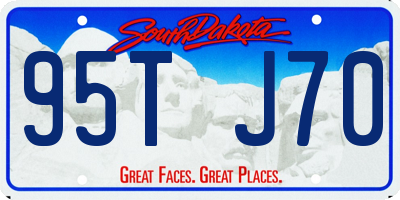 SD license plate 95TJ70