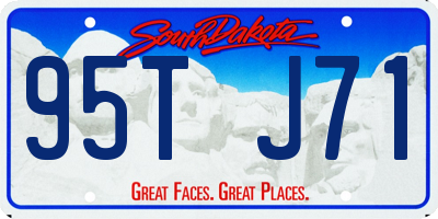 SD license plate 95TJ71