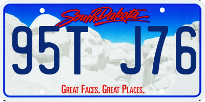 SD license plate 95TJ76