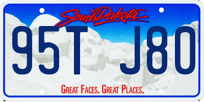 SD license plate 95TJ80