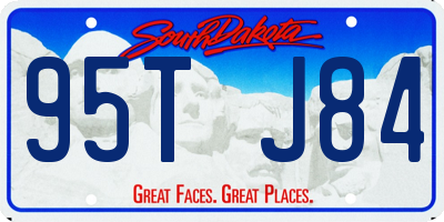 SD license plate 95TJ84