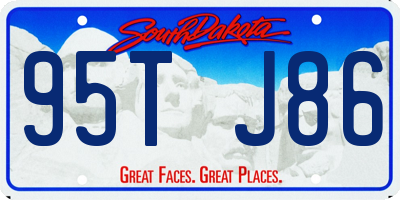 SD license plate 95TJ86