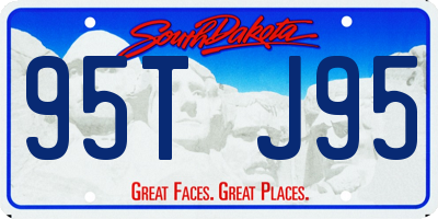 SD license plate 95TJ95