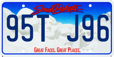 SD license plate 95TJ96