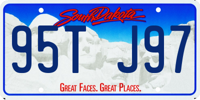 SD license plate 95TJ97