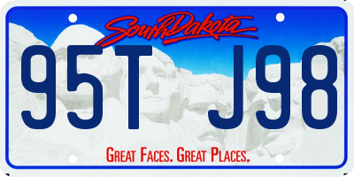 SD license plate 95TJ98