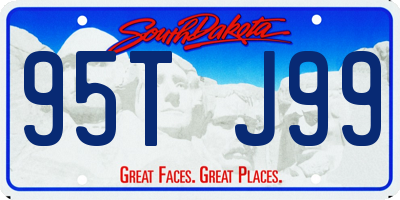 SD license plate 95TJ99
