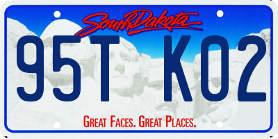 SD license plate 95TK02