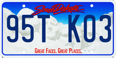 SD license plate 95TK03