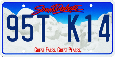 SD license plate 95TK14