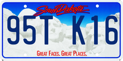 SD license plate 95TK16