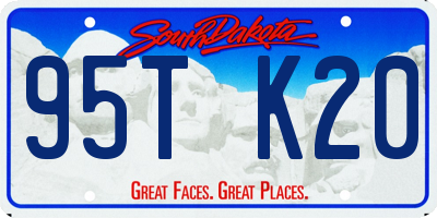 SD license plate 95TK20