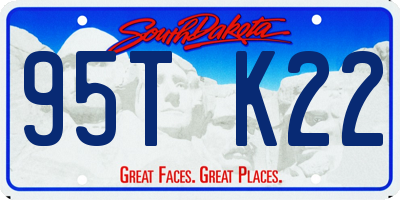 SD license plate 95TK22