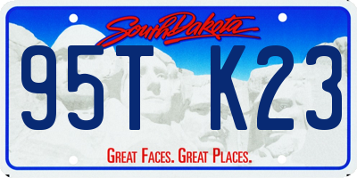 SD license plate 95TK23