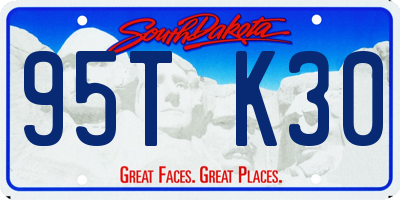 SD license plate 95TK30
