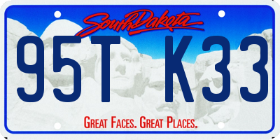 SD license plate 95TK33