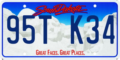 SD license plate 95TK34