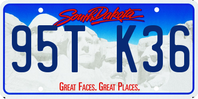 SD license plate 95TK36