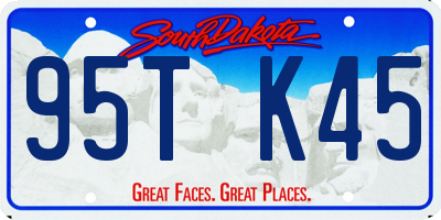SD license plate 95TK45